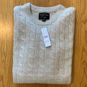 J. Crew 100% Cashmere Cable Knit Sweater